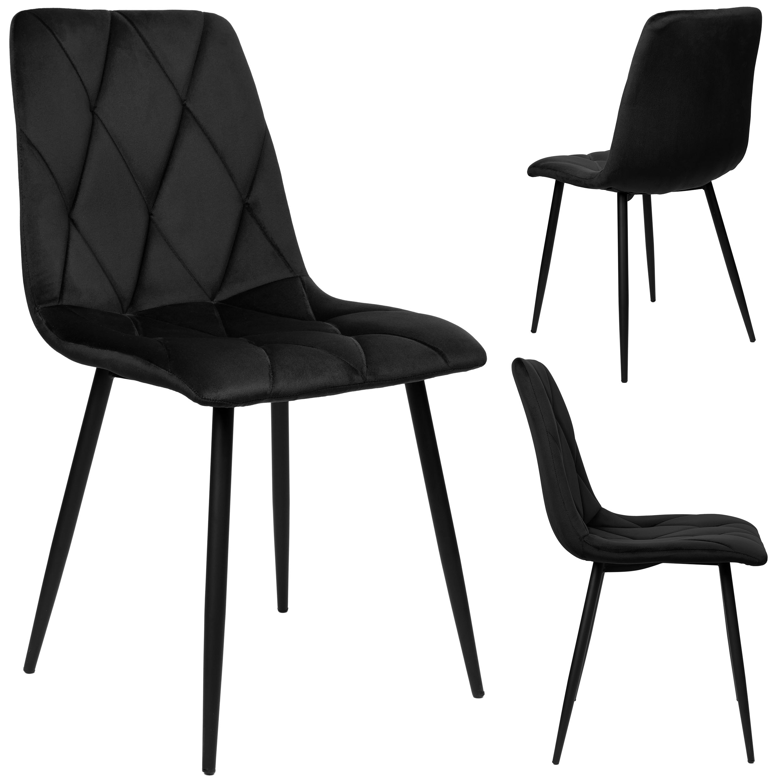 "Madison Velvet" minkšta kėdė juoda