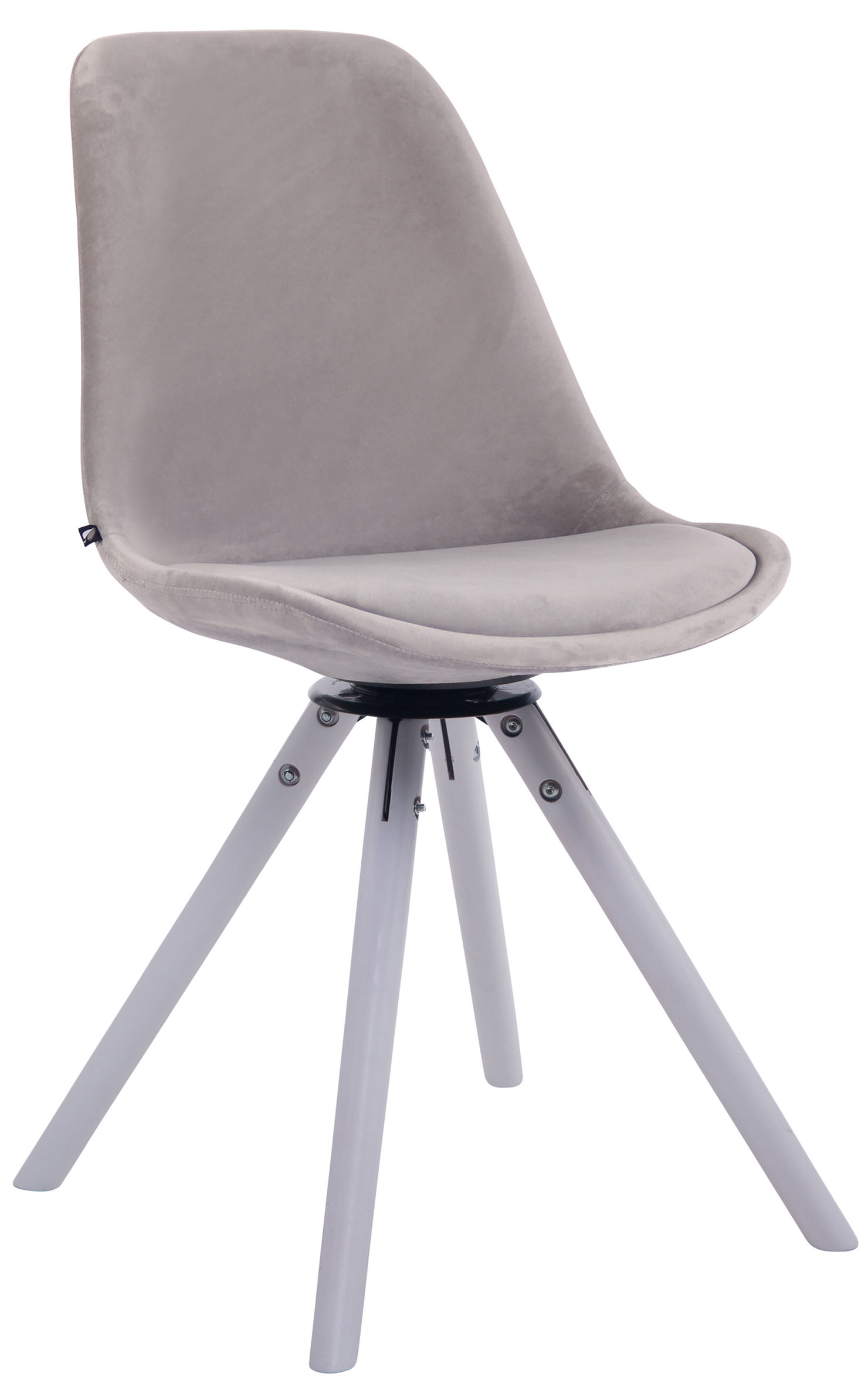Valgomojo kėdė Troyes velvet round white