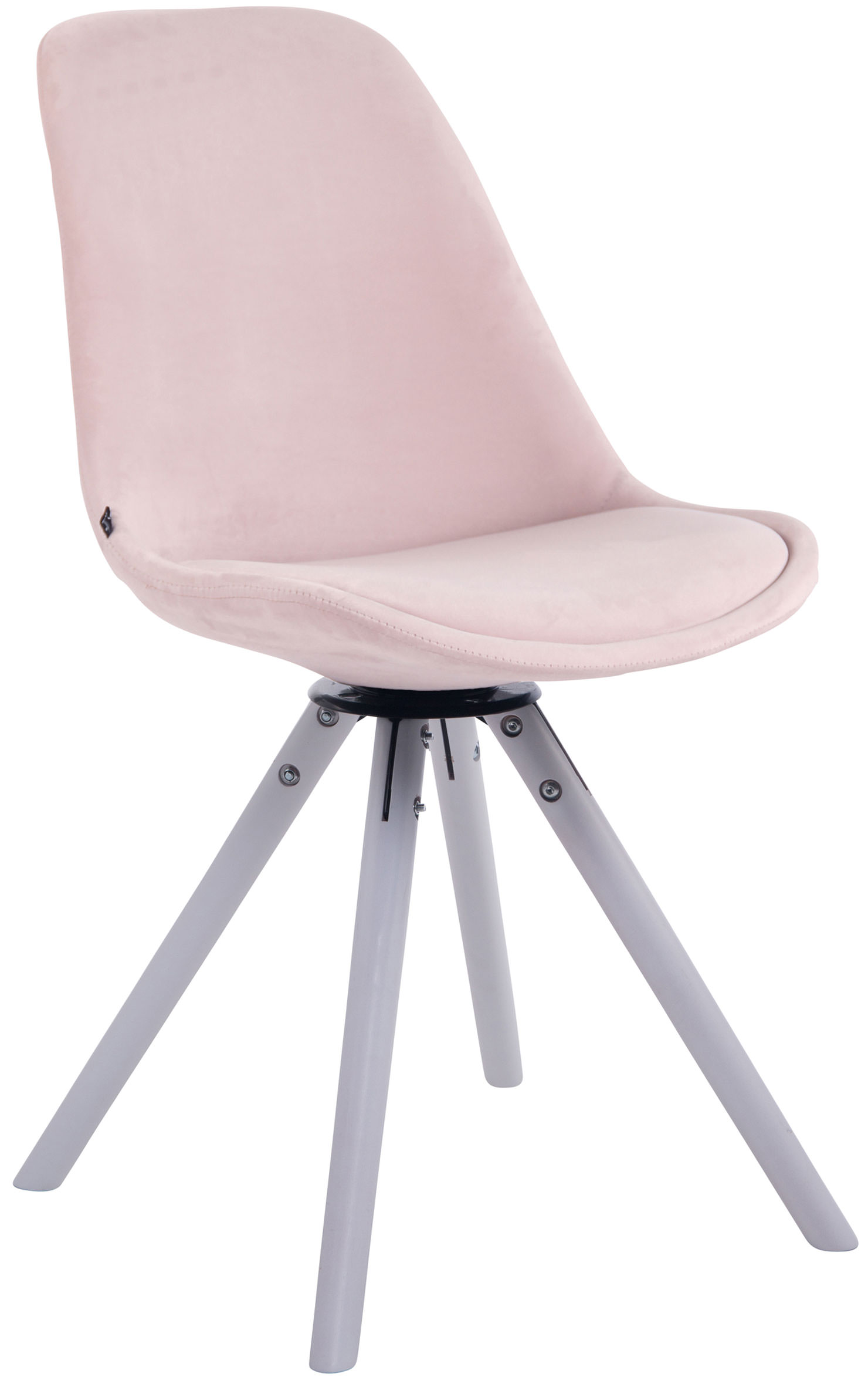 Valgomojo kėdė Troyes velvet round white