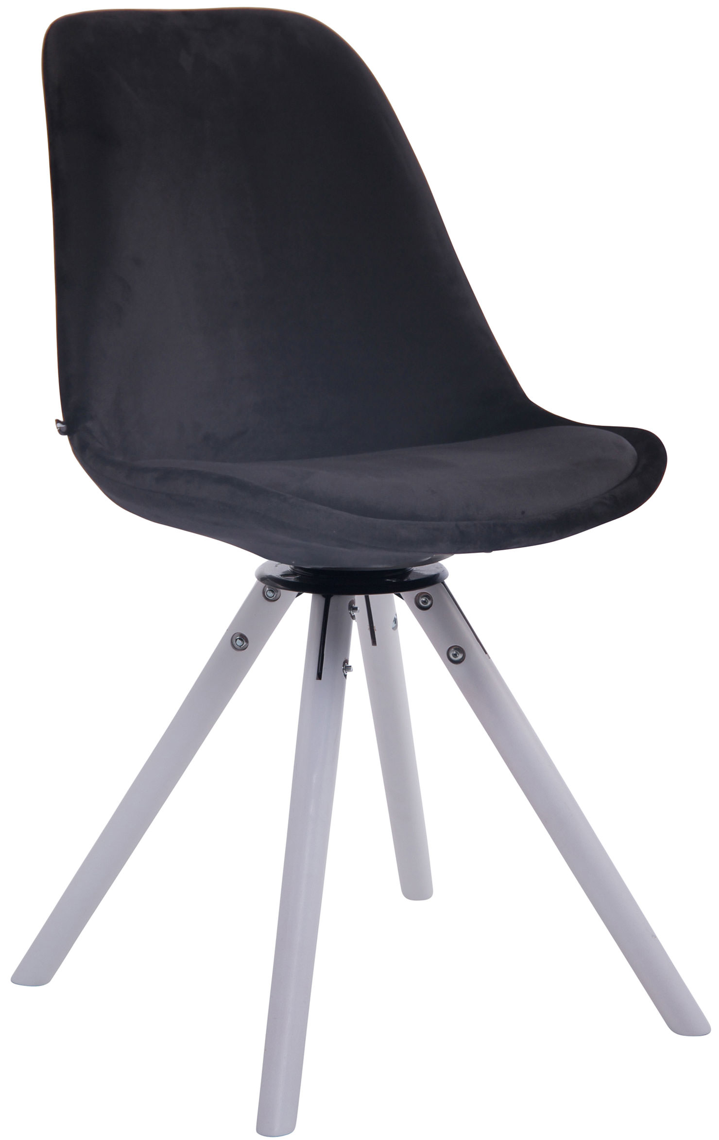 Valgomojo kėdė Troyes velvet round white