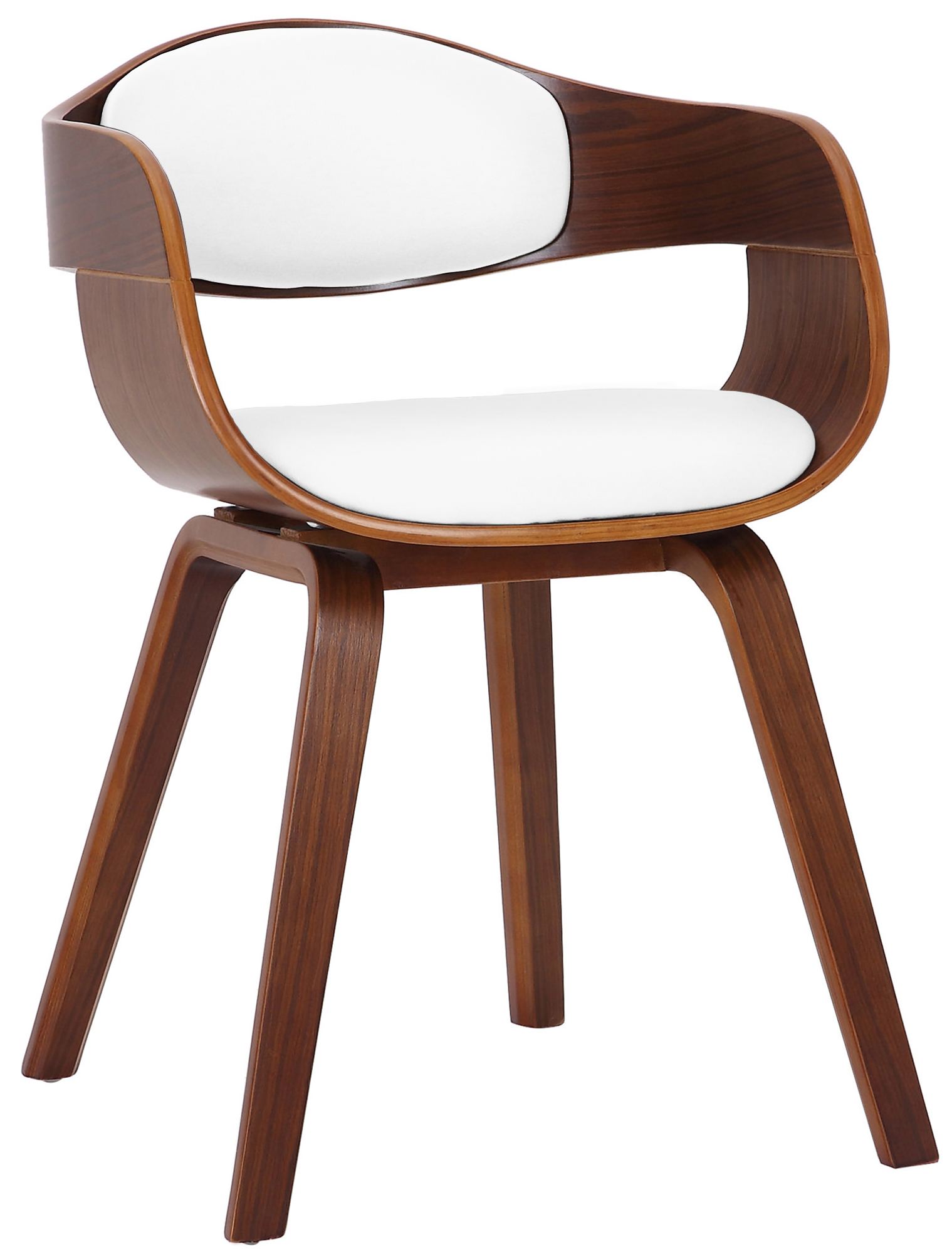 Kėdė "Kingston Leatherette" riešutmedžio/baltos spalvos