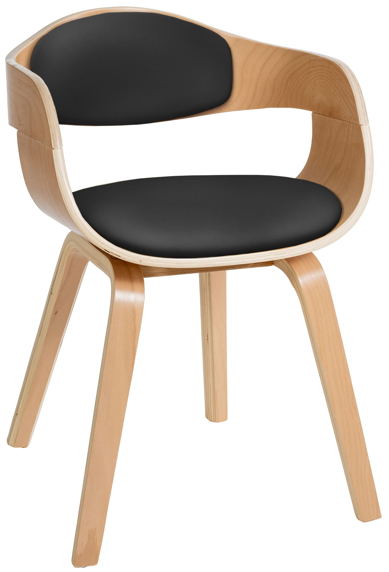 Kėdė "Kingston Leatherette natura/black