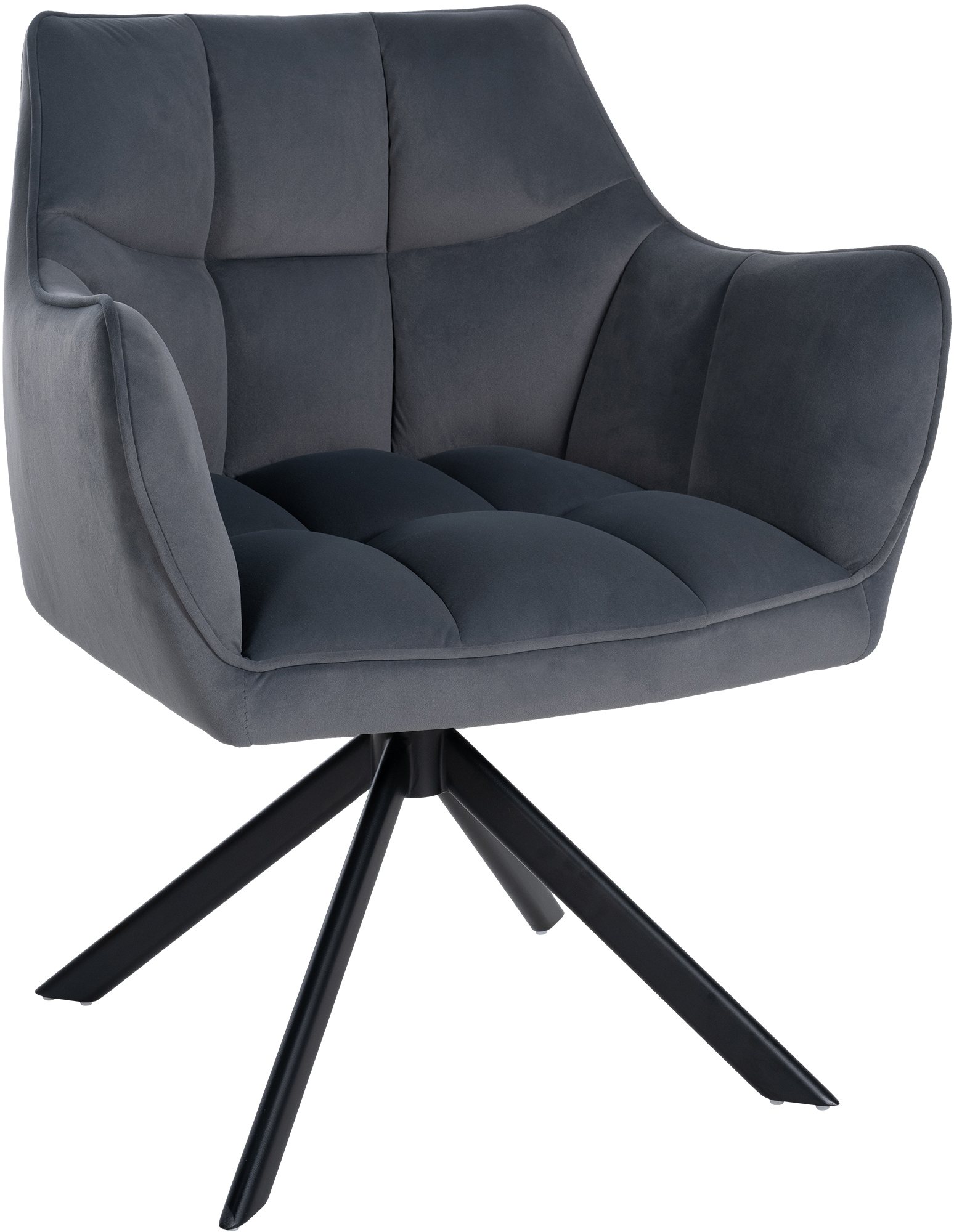 Valgomojo kėdė "Swing velvet black
