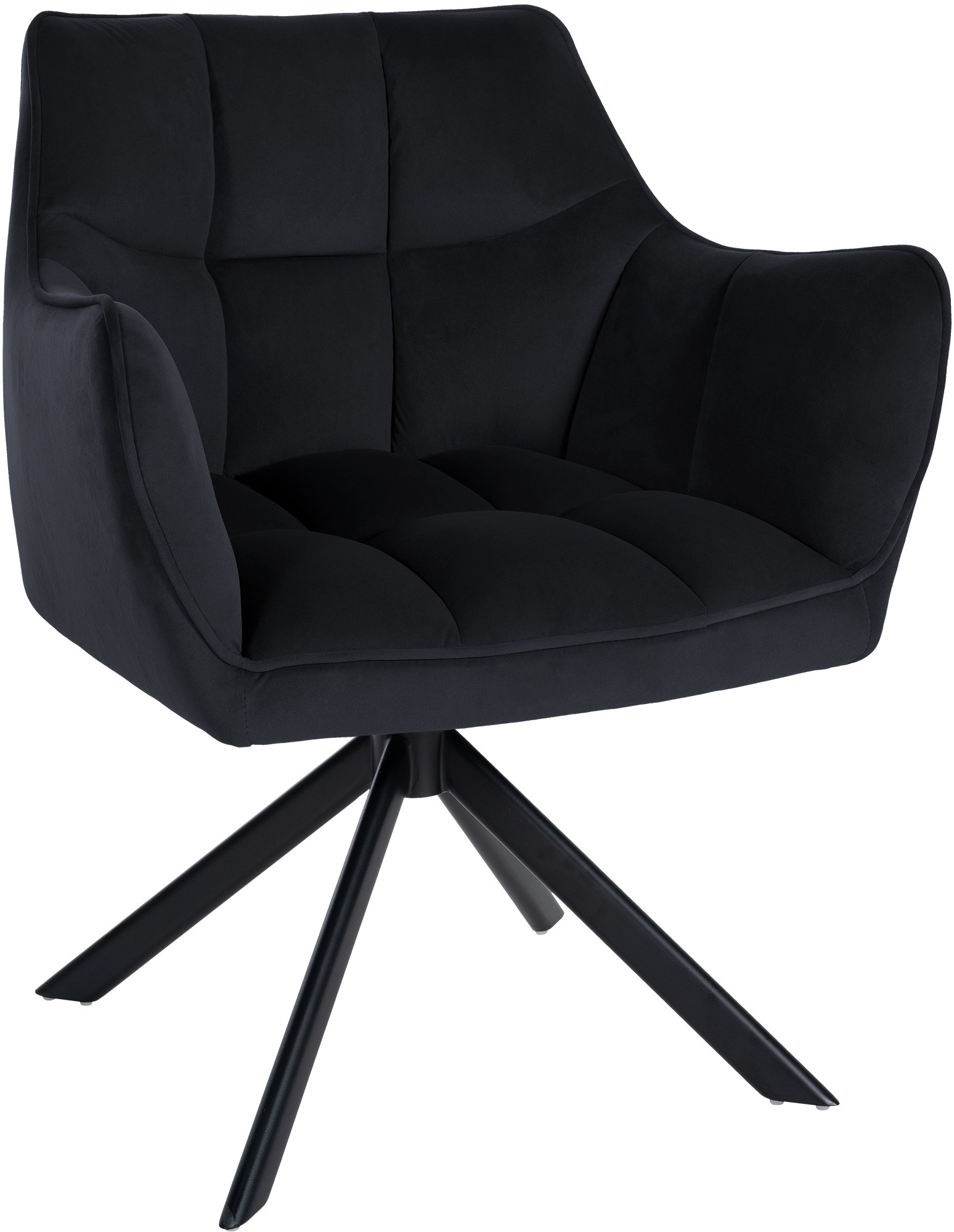 Valgomojo kėdė "Swing velvet black