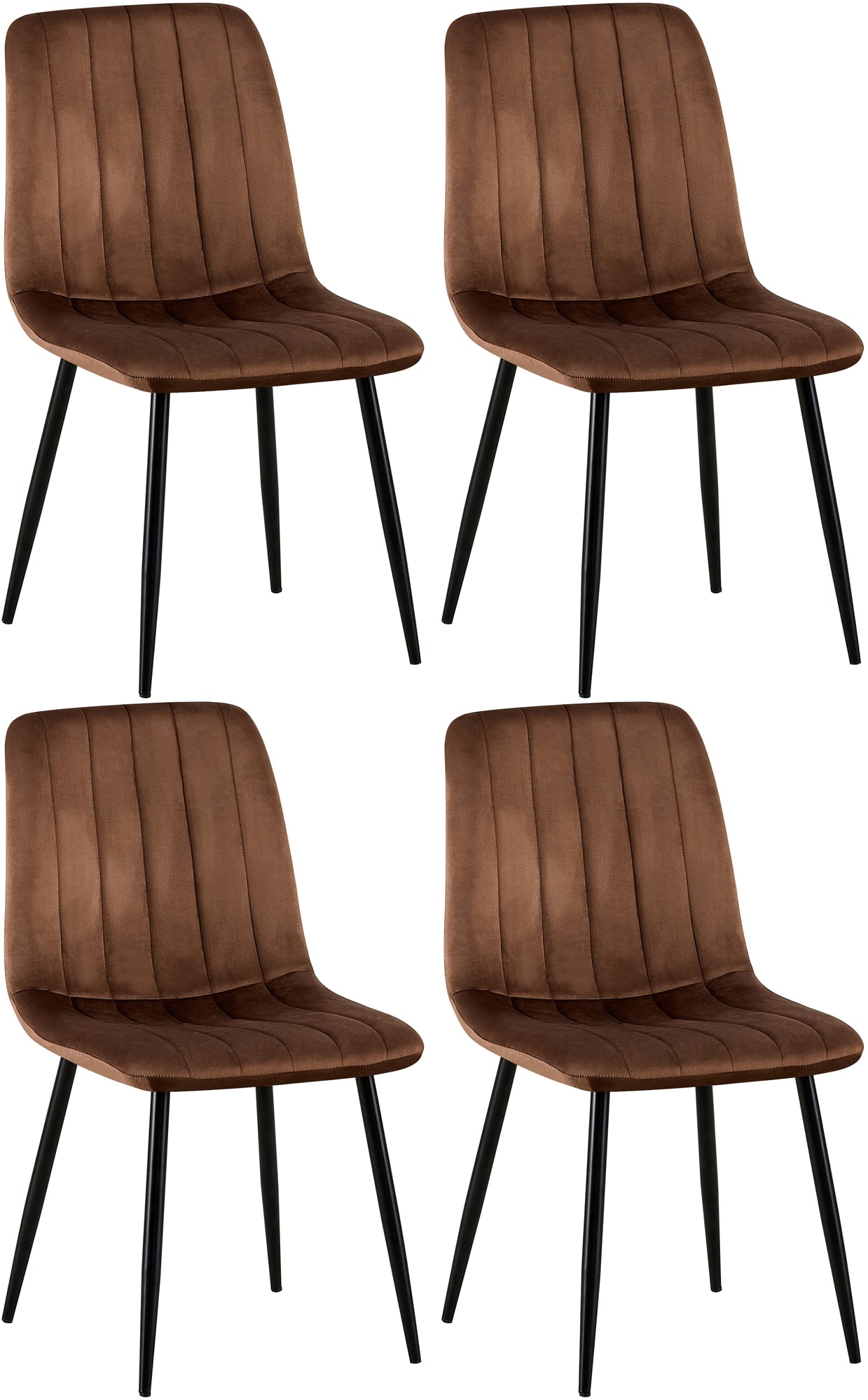 4 kėdžių rinkinys "Dijon velvet