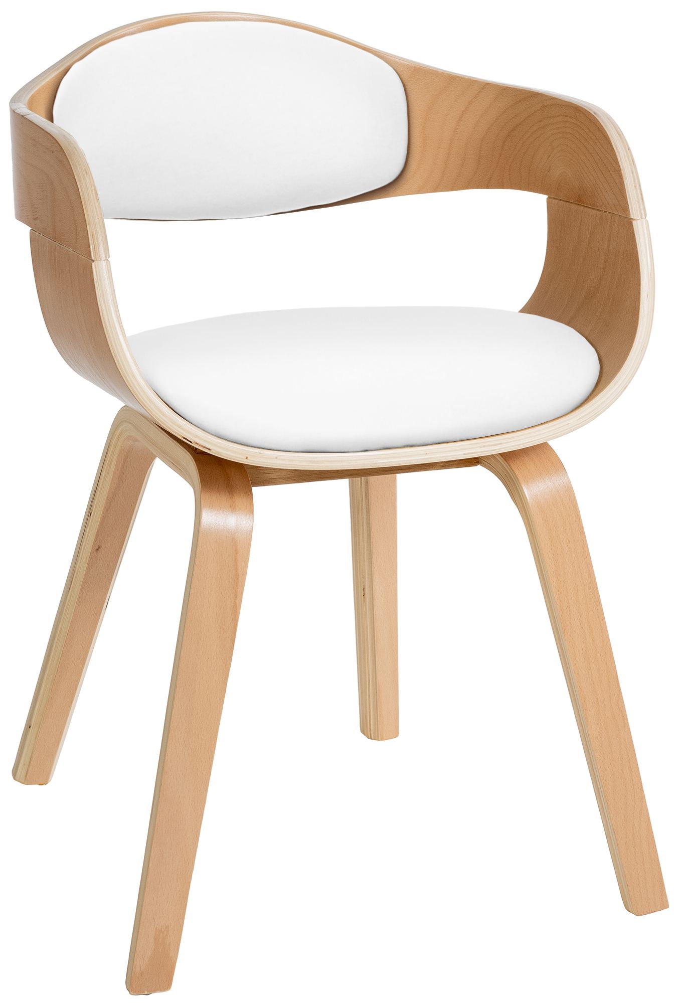 Kėdė "Kingston Leatherette natura/white
