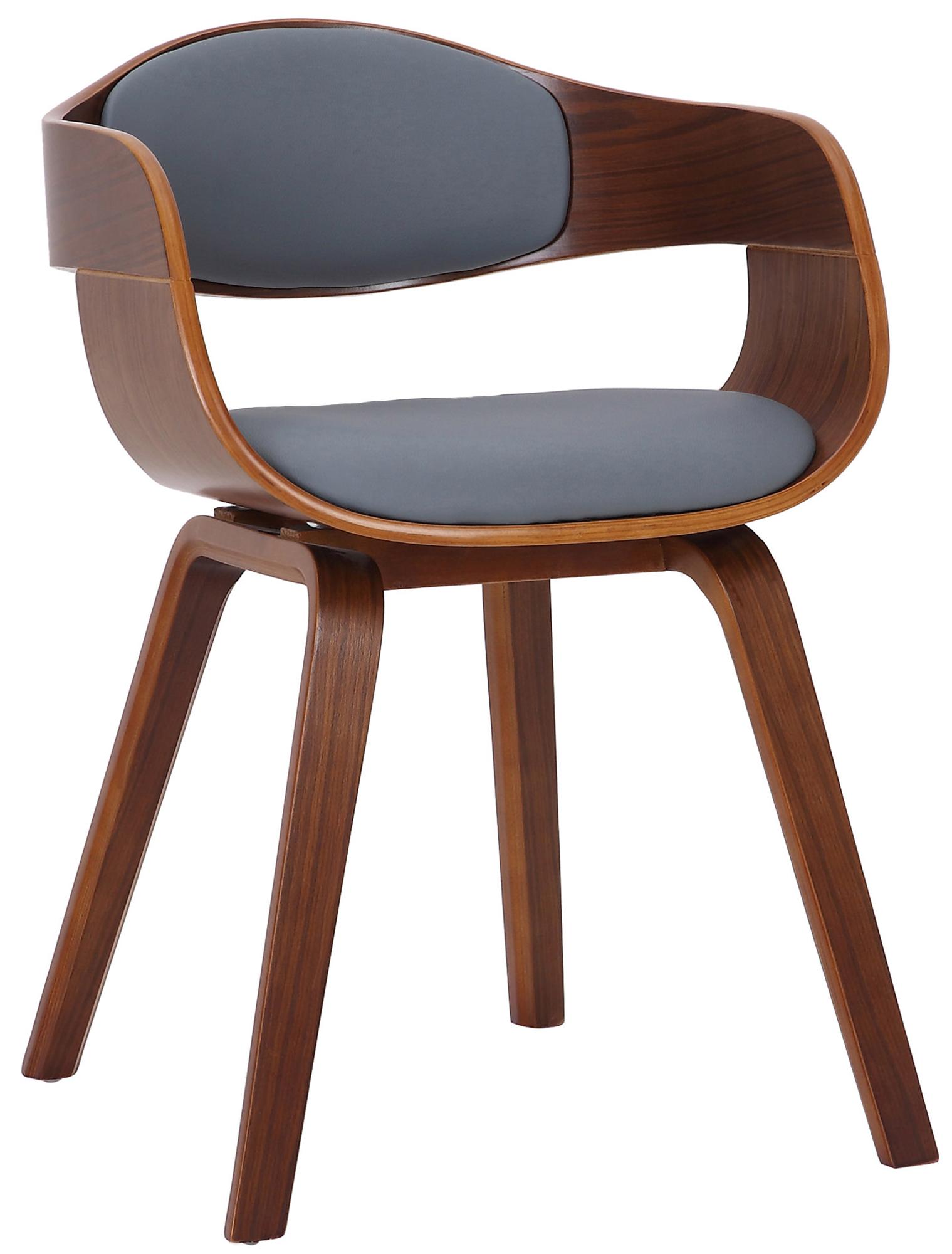 Kėdė "Kingston Leatherette" riešutmedžio/pilka