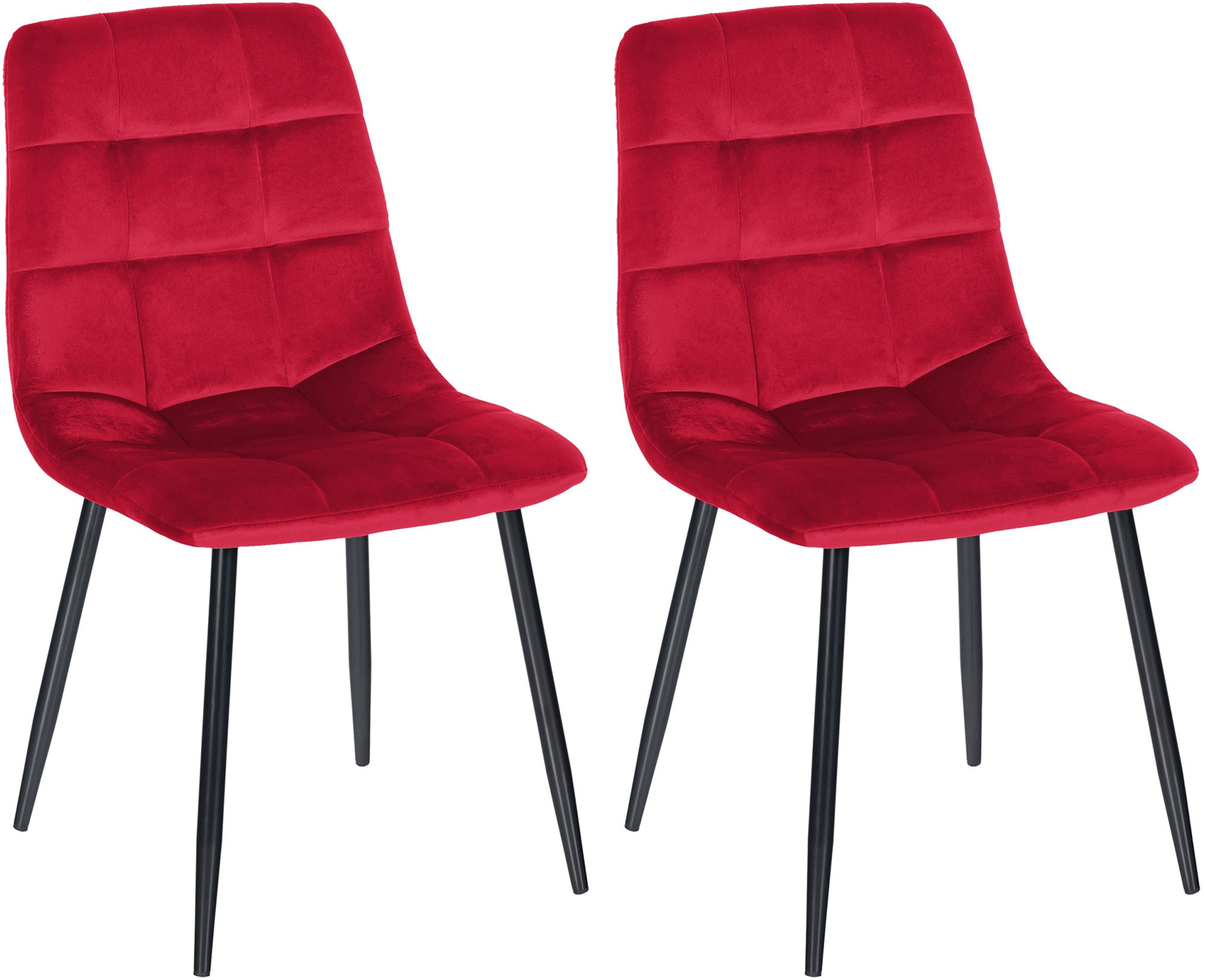 2 "Tilde" velvetinių valgomojo kėdžių rinkinys