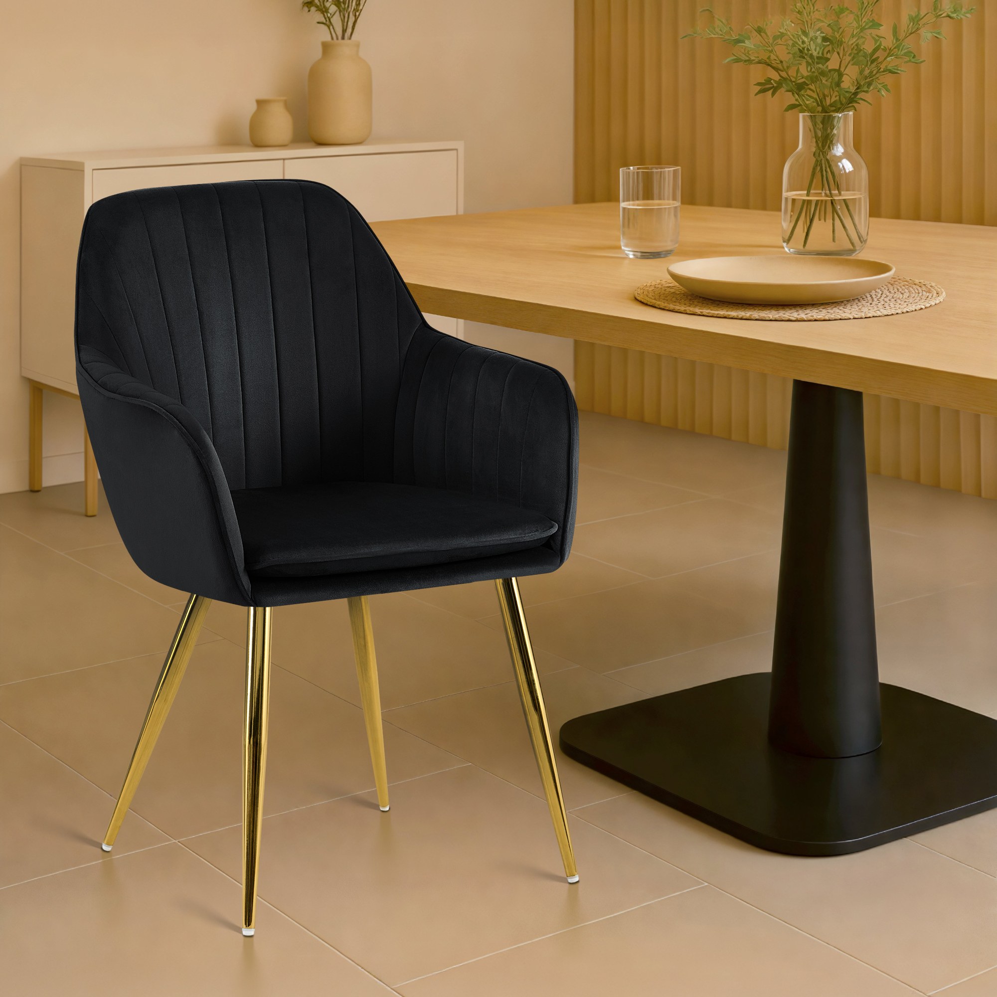 Valgomojo kėdė "Cheryl velvet gold