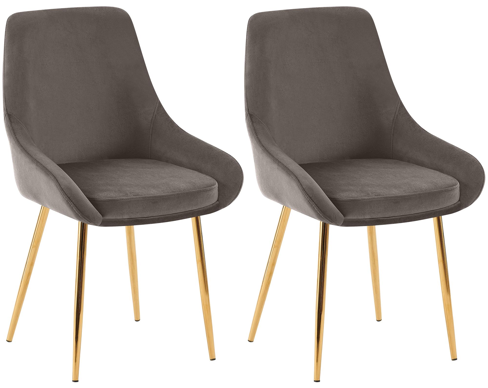 2 valgomojo kėdžių komplektas "Elmira velvet gold