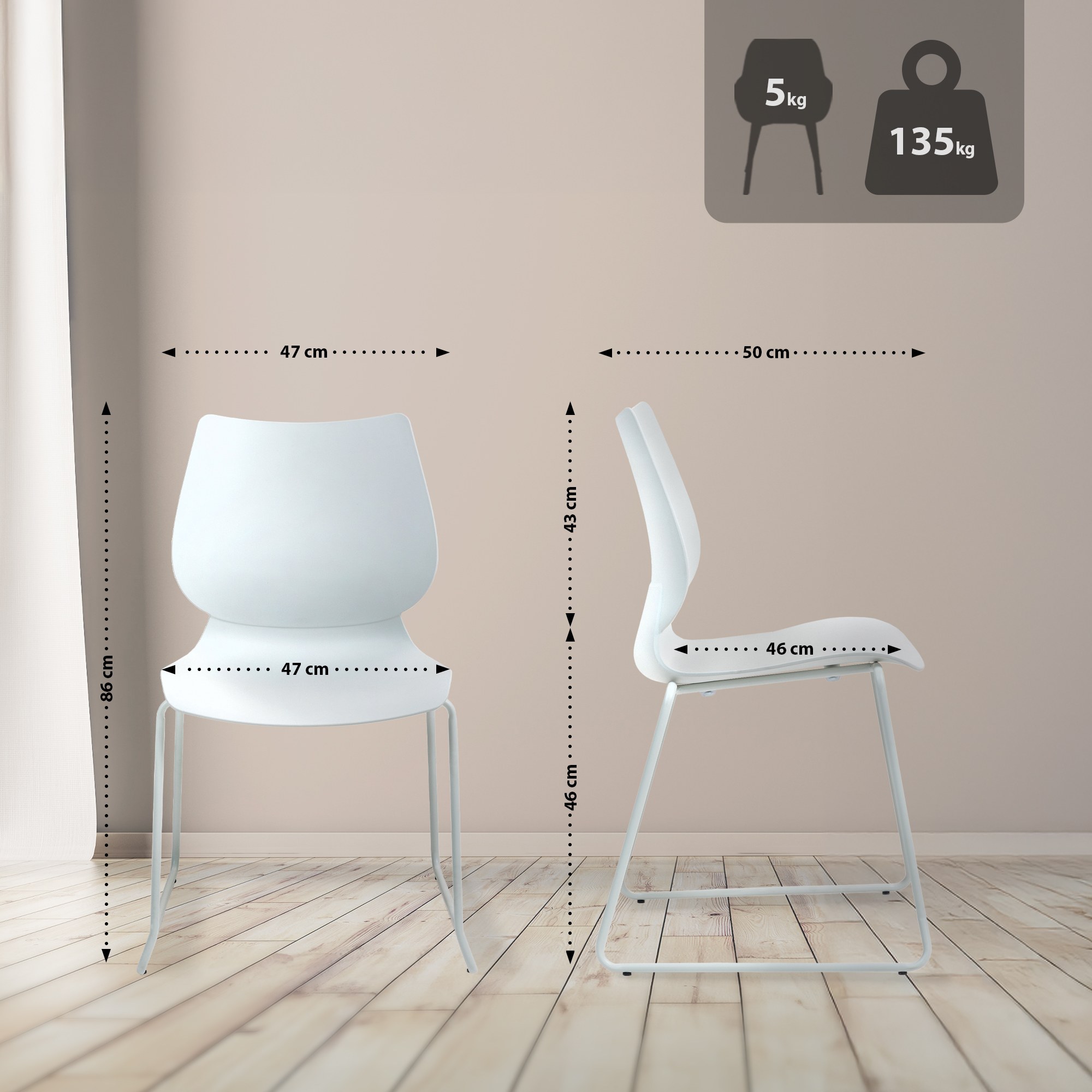 2 Houma kėdžių rinkinys