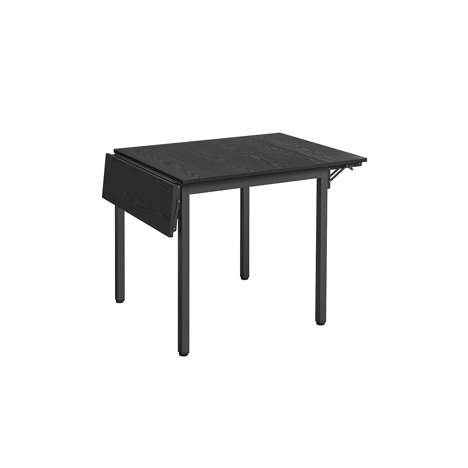 Išskleidžiamas 2-4 žm. virtuvės stalas | 78 x 120 x 76,2 cm | Juoda