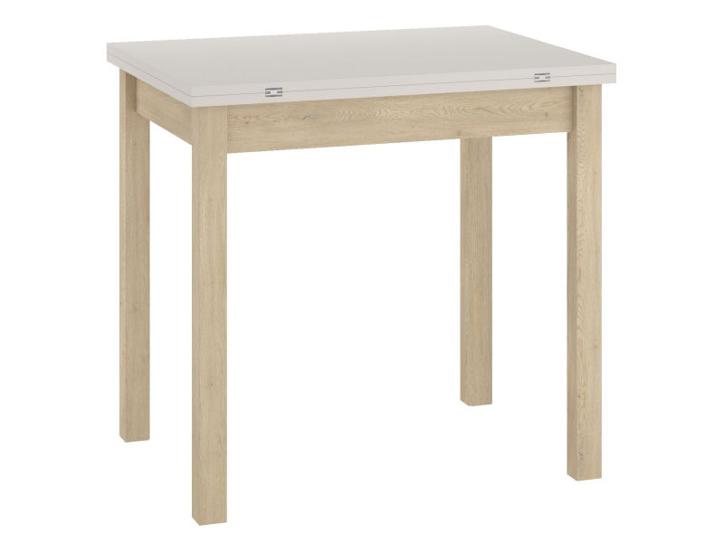 Valgomojo stalas SIGNAL Flip 60, 60(120)x80 x78 cm, kašmiras/ąžuolas cremona torro