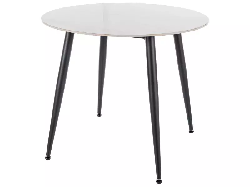 Valgomojo stalas SIGNAL Rion 90x90x76 cm,  balta/juoda