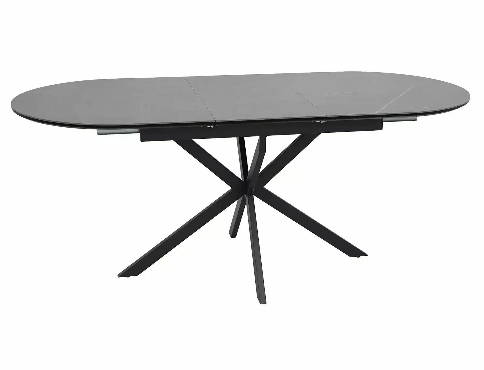 Valgomojo stalas Gaston Ceramic 140, 140 x 80 cm, pilka
