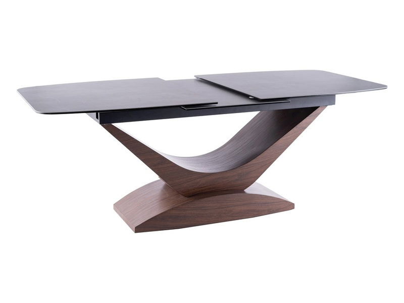 Valgomojo stalas DOLCE CERAMIC, 180-240 x 95 cm, pilka