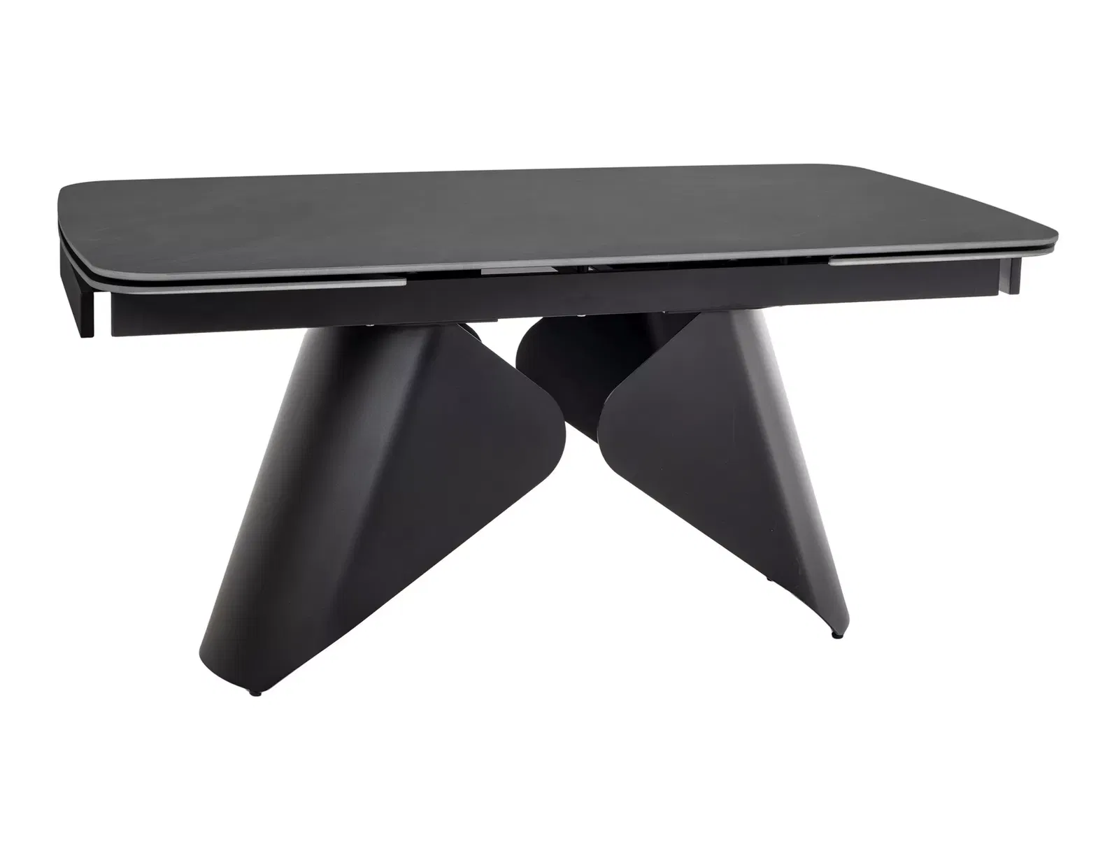Valgomojo stalas Armando, 160-240 x 90 cm, juoda