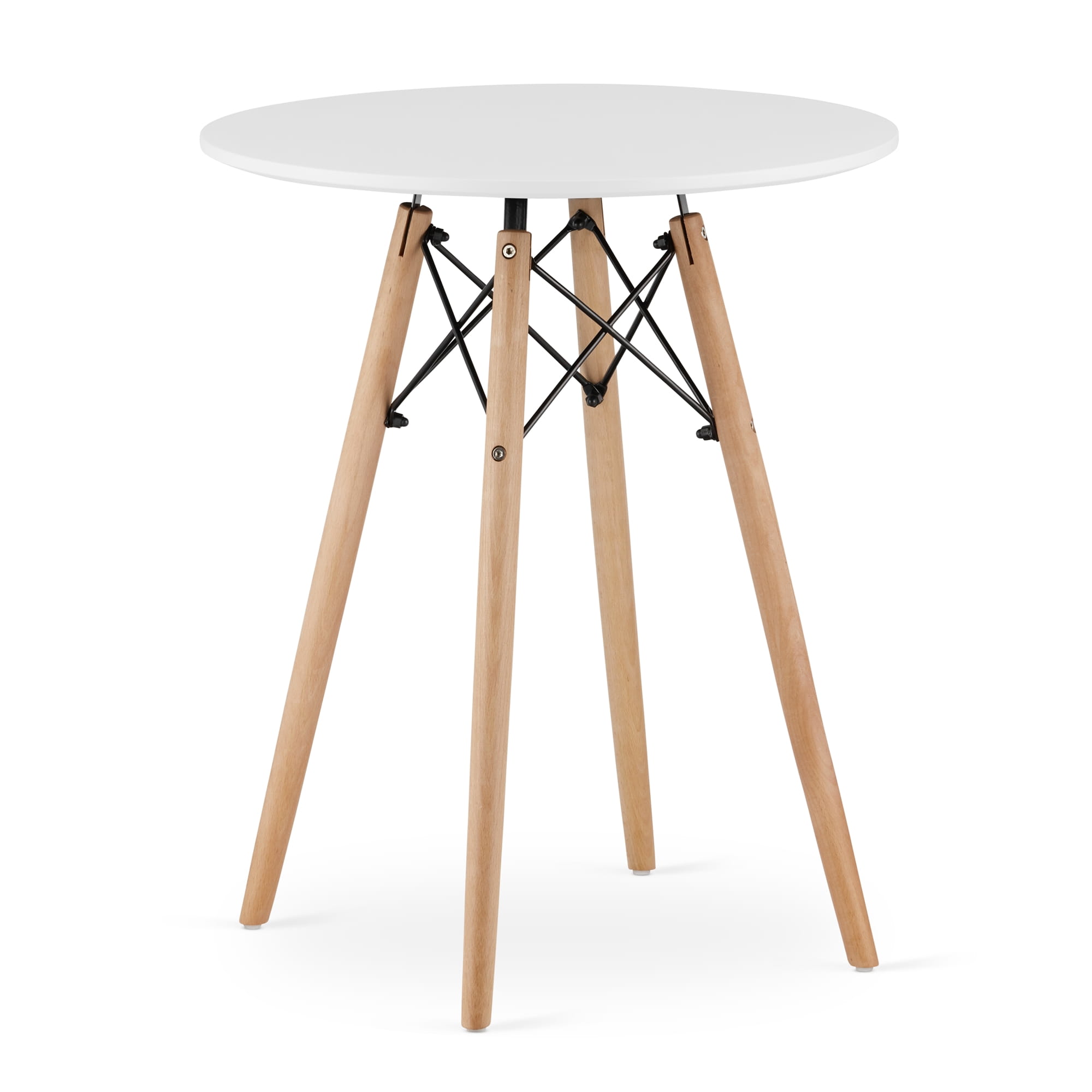 Baltas apvalus valgomojo stalas | 60 x 60 x 72 cm | Balta