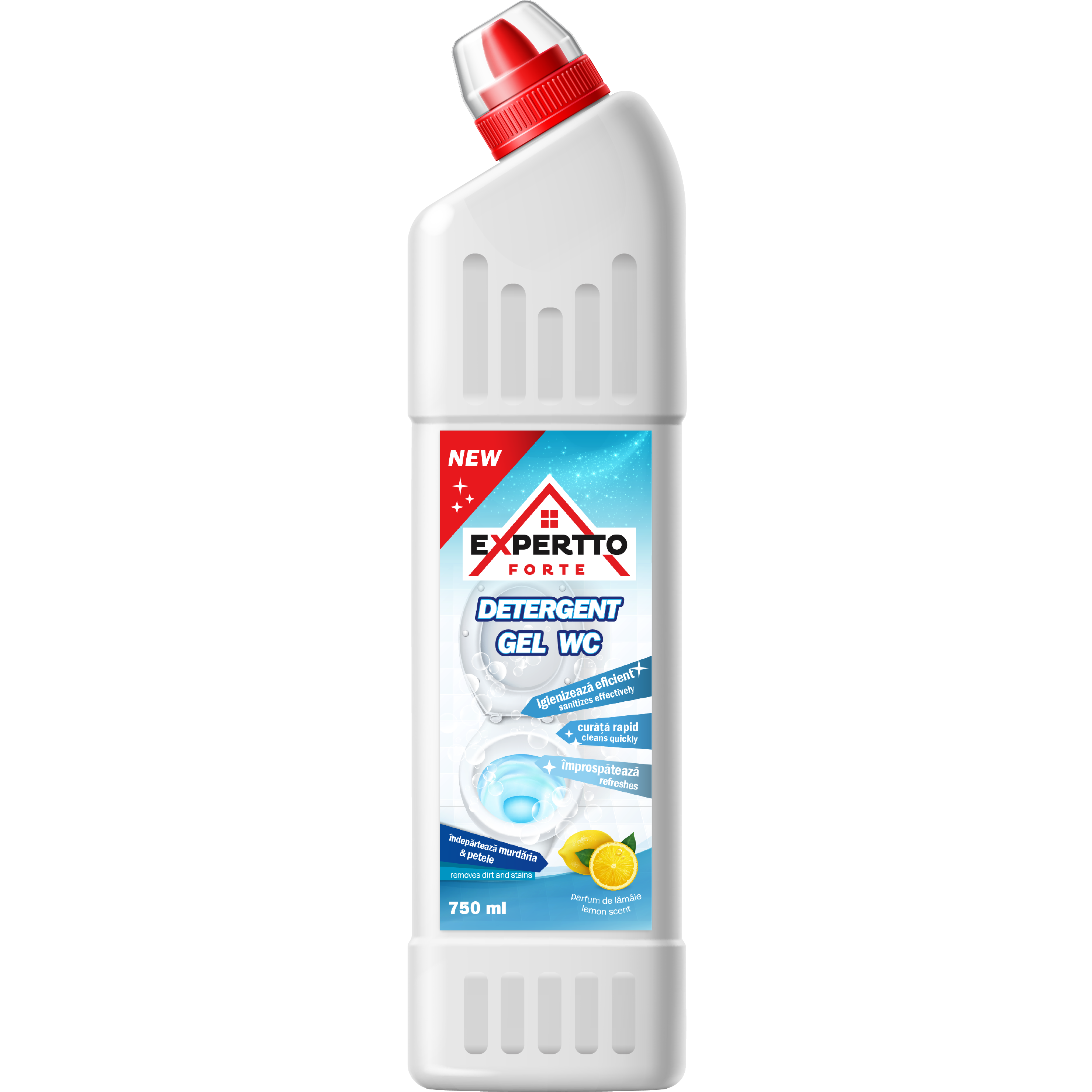 WC valiklis-gelis citrinų kvapo EXPERTTO FORTE, 750ml
