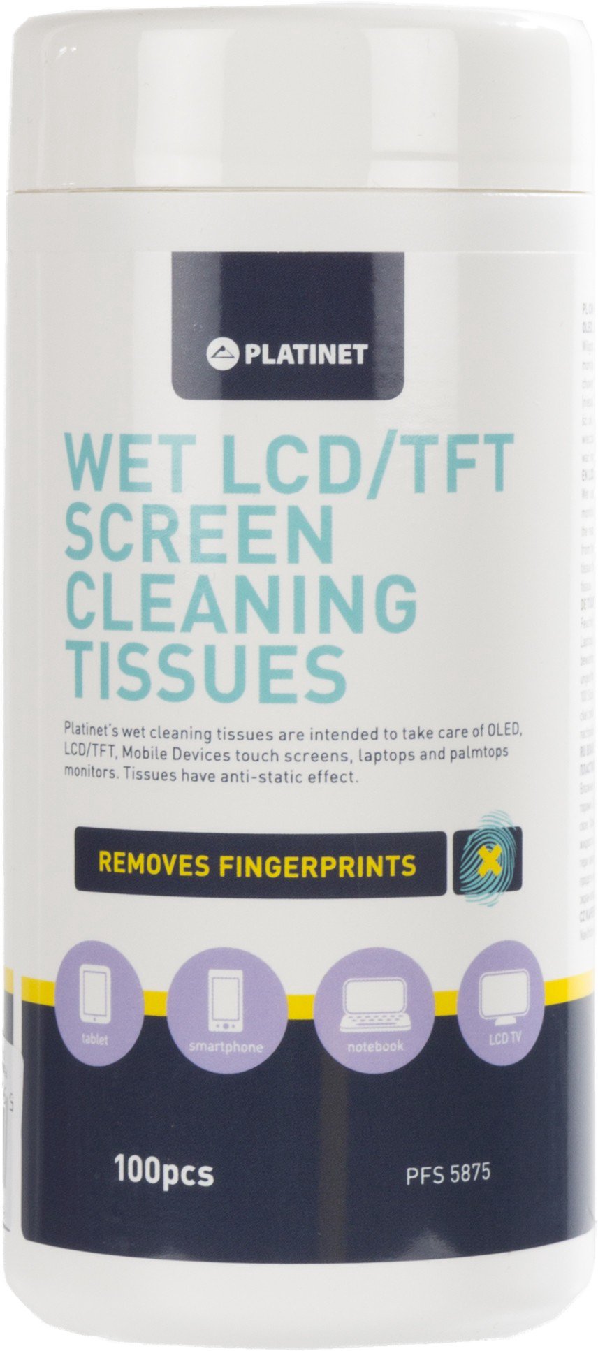 Valymo servetėlės Platinet LCD cleaning wipes PFS5875 100pcs 42614