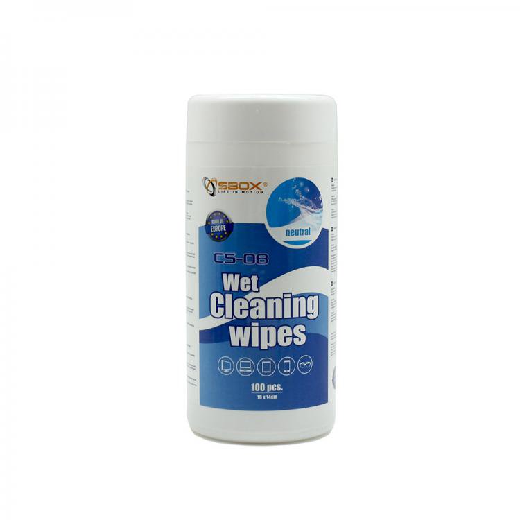 IT valymo priemonė Sbox CS-08 Wet 100pcs