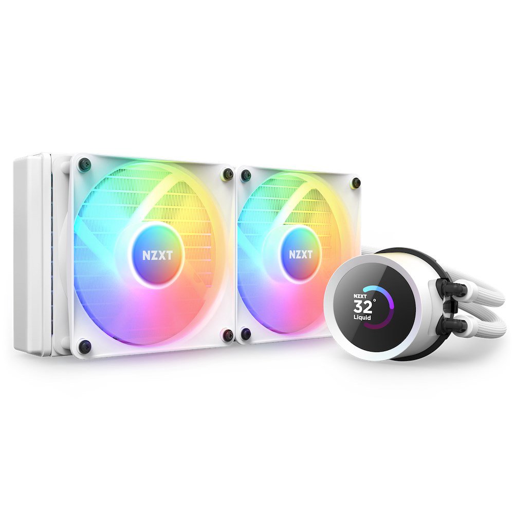 NZXT Kraken 240 RGB Procesorius Universalusis skystinis aušintuvas 12 cm Balta 1 vnt