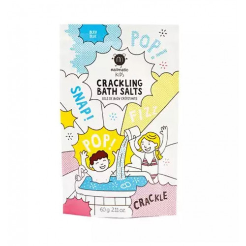 Nailmatic Kids Blue Crackling Bath Salts Spragsinti vonios druska, 60g