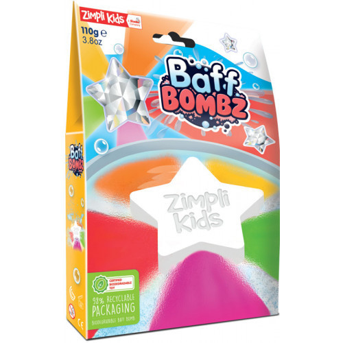 Zimpli Kids Star Baff Bombz Šnypščianti vonios bomba-žvaigždė, 110g
