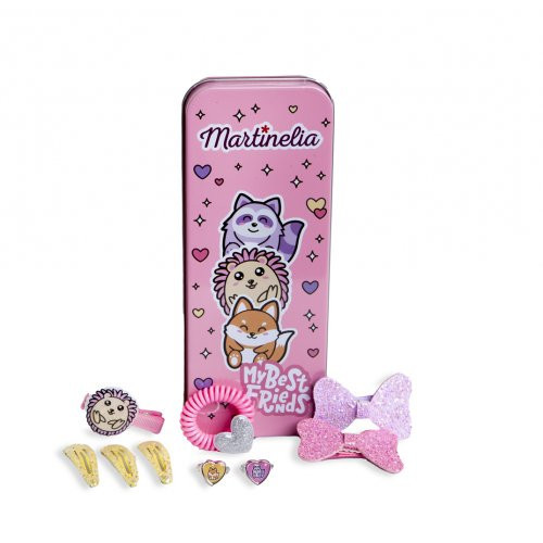 Martinelia Tin Box Plaukų aksesuarų rinkinys mergaitėms, Best Friends