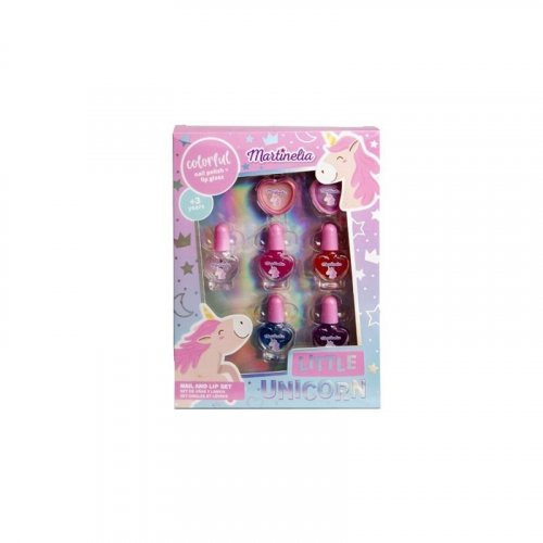 Martinelia Little Unicorn Nail & Lip Set Vaikiškos kosmetikos rinkinys, Rinkinys