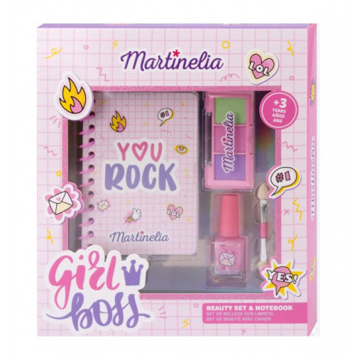 Martinelia Super Girl Notebook & Beauty Vaikiškas makiažo rinkinys, Rinkinys