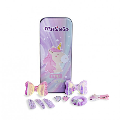 Martinelia Tin Box Plaukų aksesuarų rinkinys mergaitėms, Unicorn