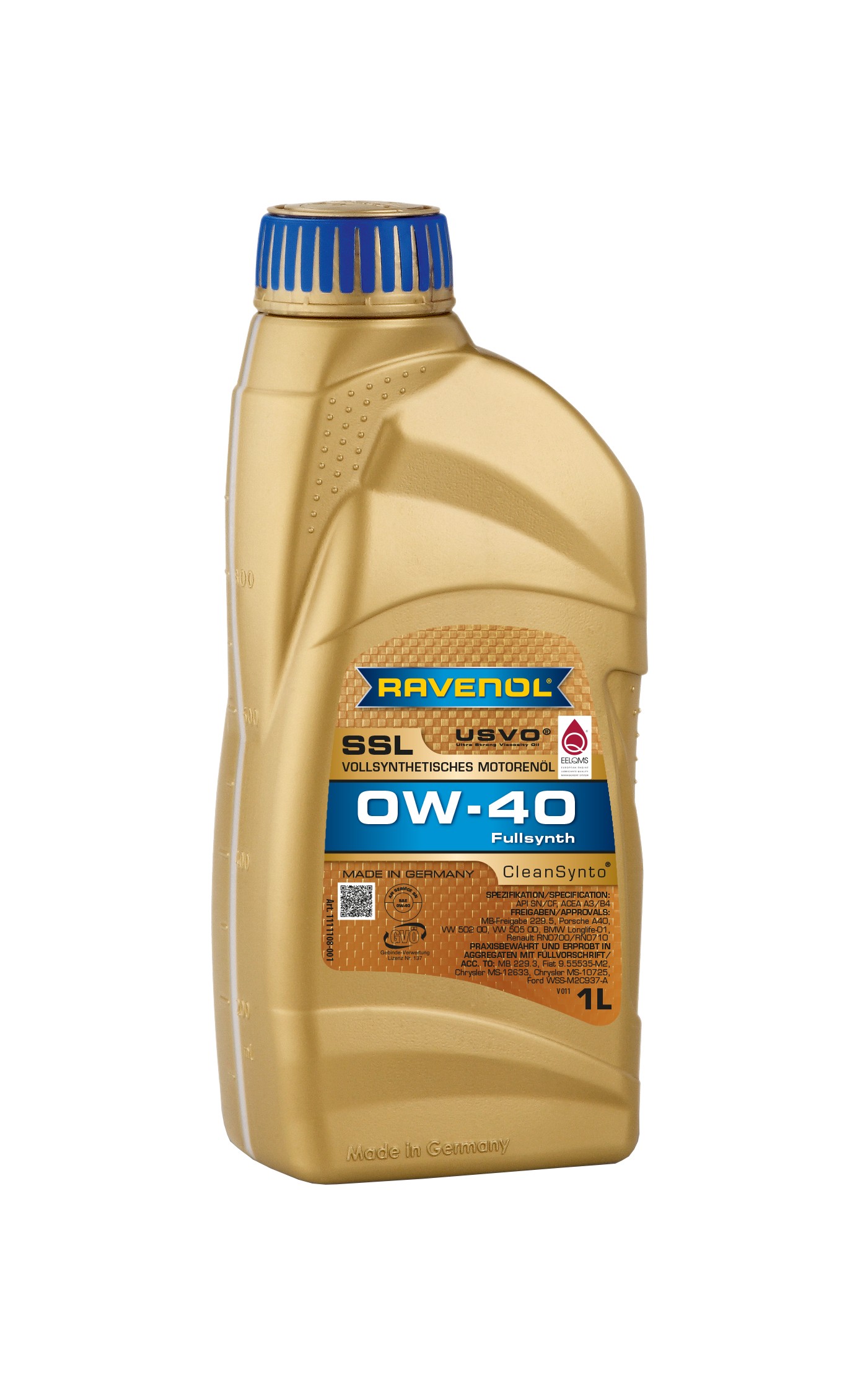 Variklinė alyva RAVENOL SSL 0W40 1L