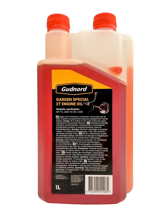 Alyva dvitakčiams varikliamsl Garden Special 2T 1L, Gudnord