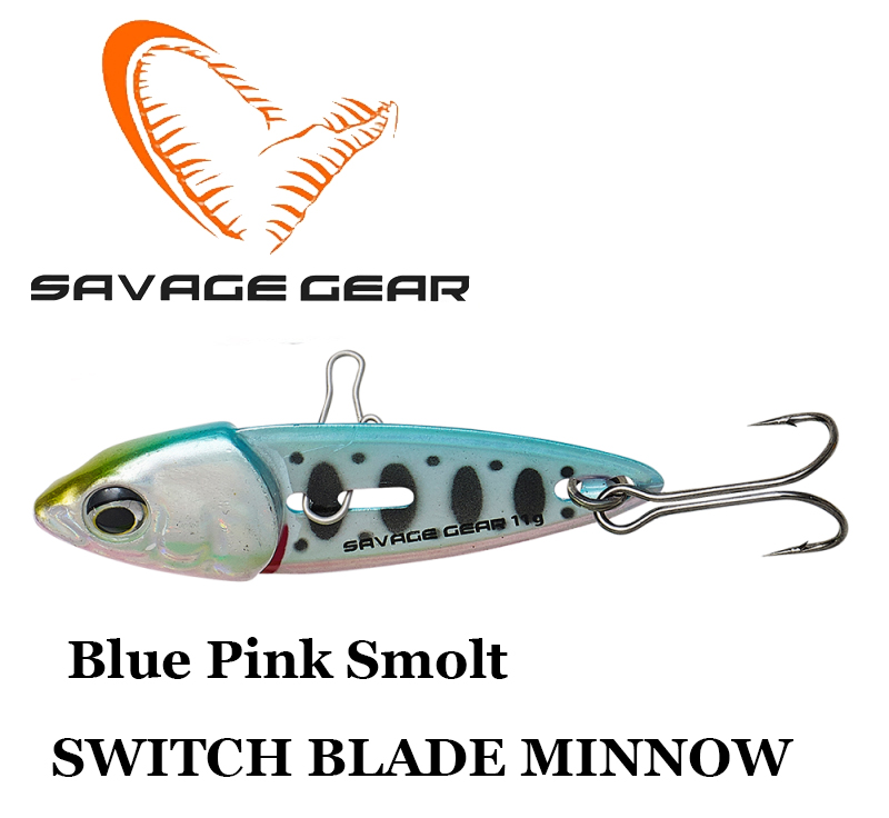 Savage gear Switch Blade Minnow Blue Pink Smolt blizgė 5 g