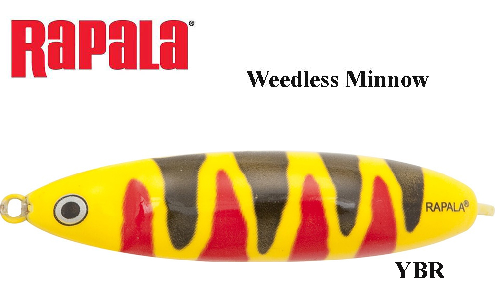 Žolinė blizgė Rapala Weedless Minnow YBR 5 g