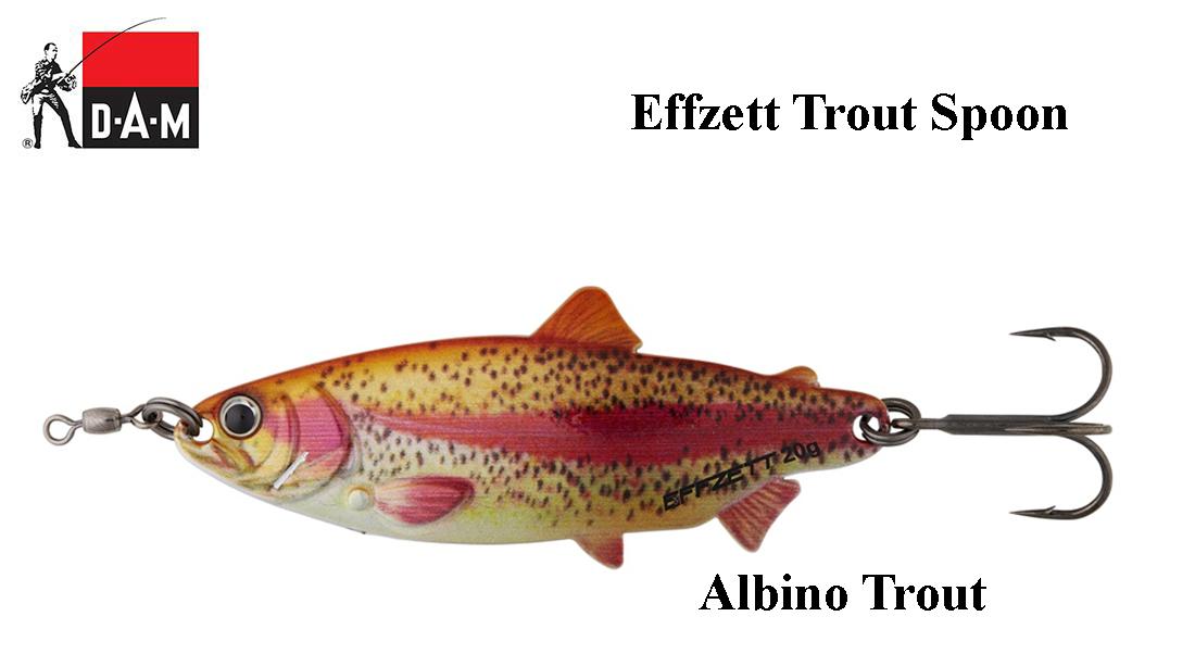 Blizgė DAM Effzett Trout Spoon Sinking Albino Trout 25 g
