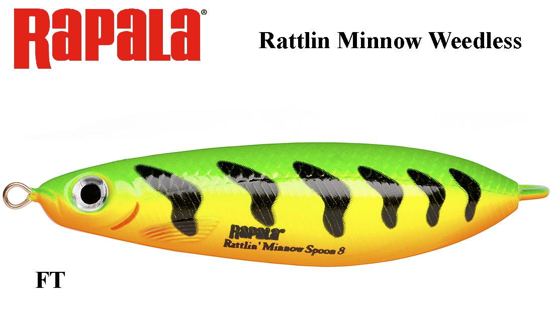 Rapala Rattlin Minnow Weedless Spoon  8 cm, 16 g Firetiger RMSR 16 g