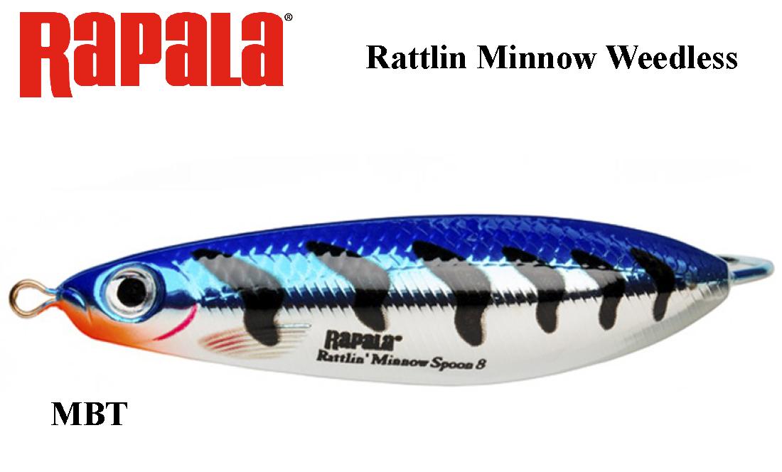 Rapala Rattlin Minnow Weedless Spoon  8 cm, 16 g MBT 16 g