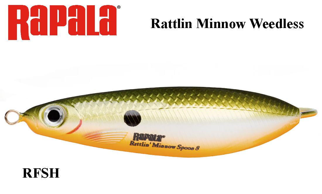 Rapala Rattlin Minnow Weedless Spoon  8 cm, 16 g RFSH 16 g