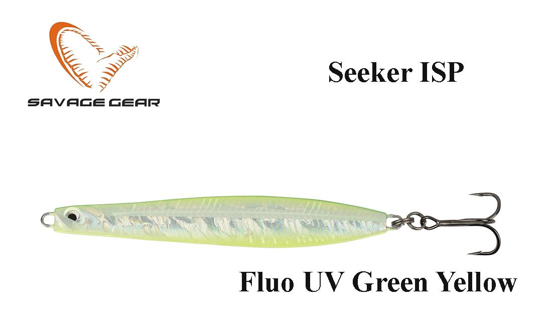 Blizgė Savage Gear Seeker ISP Fluo UV Green Yellow 16 g
