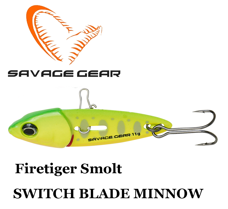 Savage gear Switch Blade Minnow Firetiger Smolt blizgė 5 g