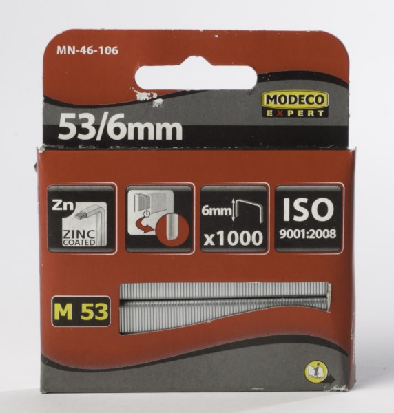 Segtukai metaliniai tvirtinimo elementai 6  mm M53 Modeco 1000 vnt MN-46-106