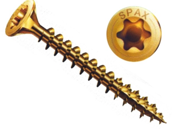 Medsraigčiai geltoni 4,5x50 / 32 mm T20 Spax