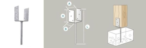 Sijos pagrindas PSU 100x92x60x305 mm