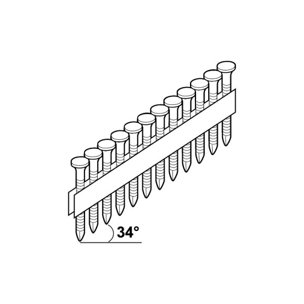 Vinys pistoletui 4x40 mm 34° rievėtos FZB 1200 vnt Essve juostose 777690