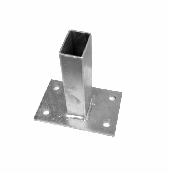 Metalinis stulpo laikiklis, 60x40 mm, cinkuotas
