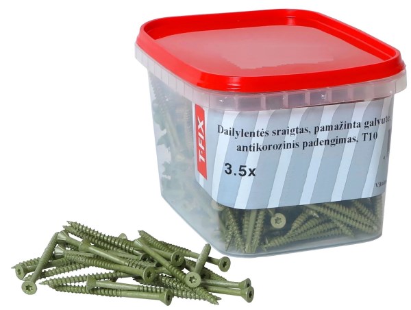 Medsraigčiai dailylentėms 3,5x55/33 mm 250 vnt T10 Ruspert