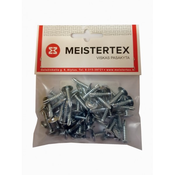 Savisriegiai metalas / metalas 4,2x19 mm su grąžteliu 50 vnt Meistertex