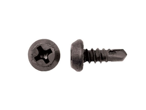 Savisriegiai metalas metalas 3,5x9,5 mm su grąžteliu juodi 1000 vnt